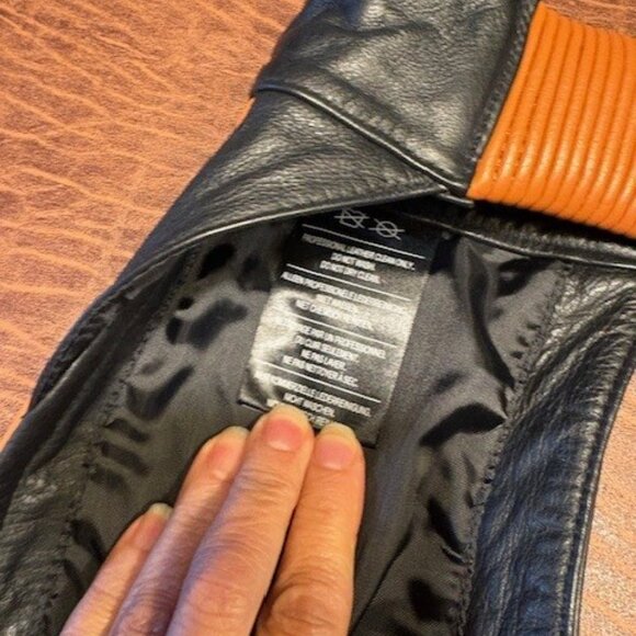 Woman's Harley Davidson Leather Chaps - Black and Orange - Size M - Picture 10 of 10